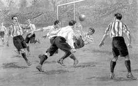 Imagen clásica del origen del fútbol inglés