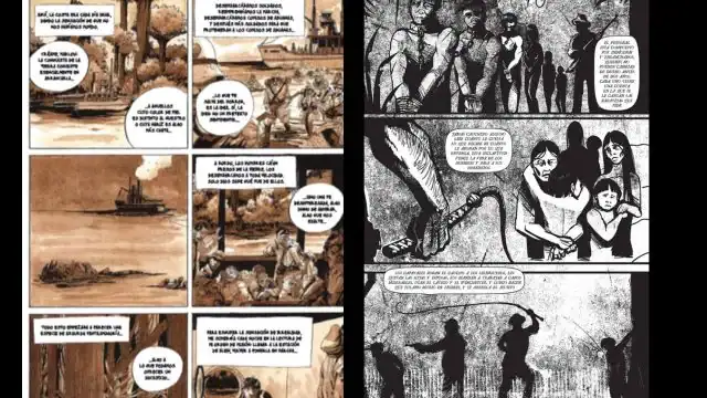 Ilustración comparativa entre La vorágine y El corazón de las tinieblas