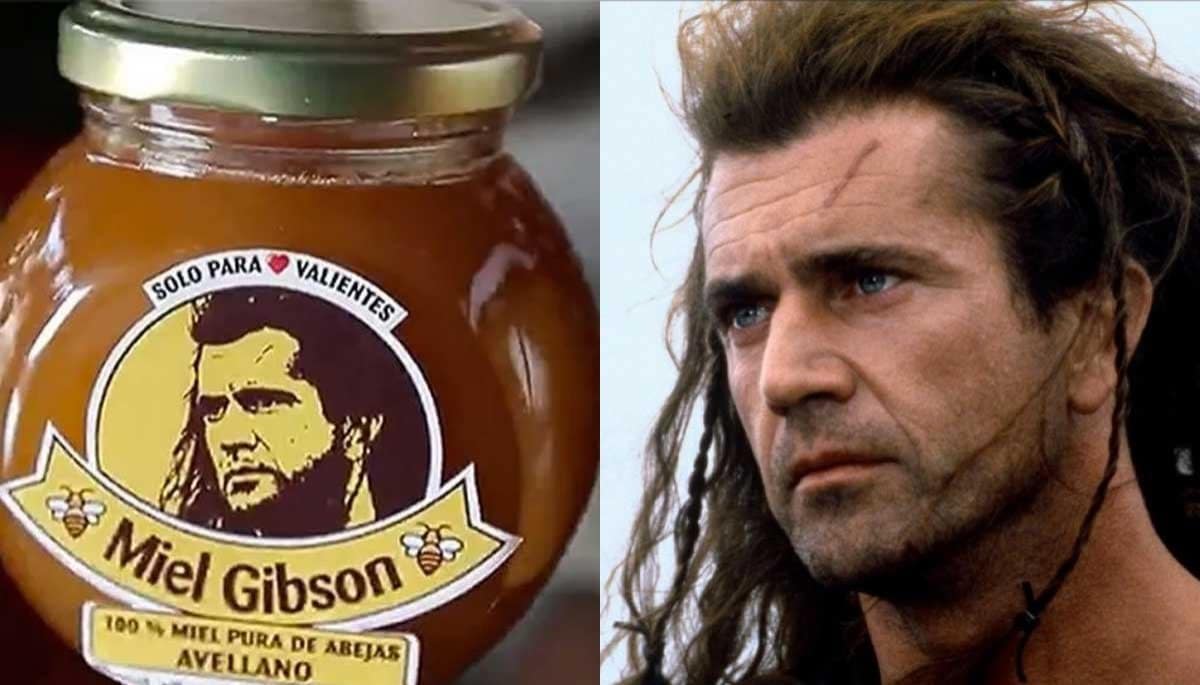 Miel Gibson, marca inspirada en películas, parodia de Mel Gibson y Braveheart