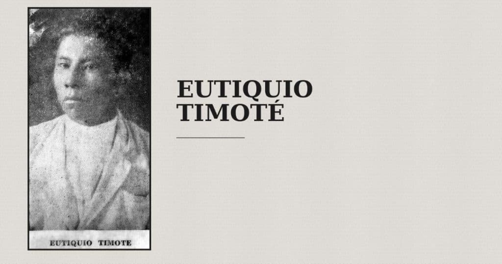 Eutiquio Timoté, retrato de archivo